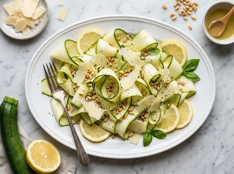 Shaved Zucchini Parmesan Ribbon Salad