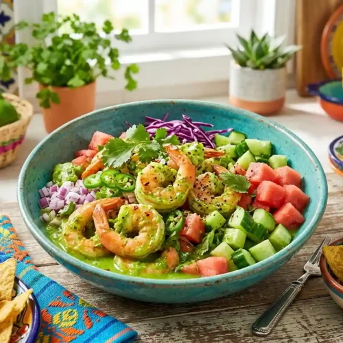Shrimp Aguachile with Cucumber