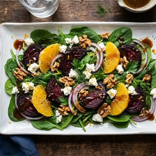 Smoked Beet Orange Walnut Salad