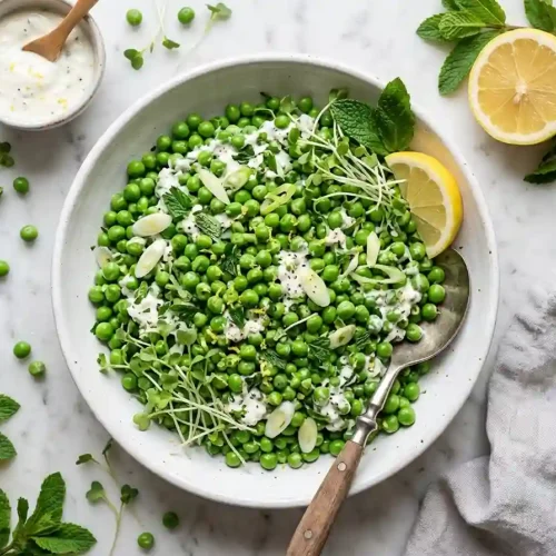 Spring Pea Mint Ricotta Salad