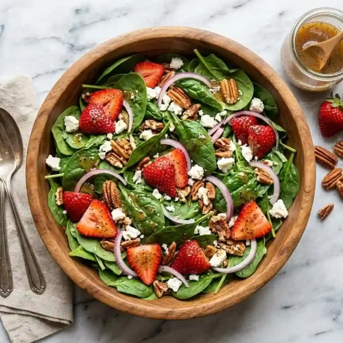 Strawberry Spinach Pecan Salad