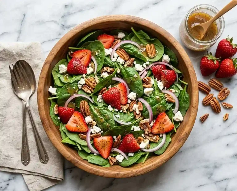Strawberry Spinach Pecan Salad