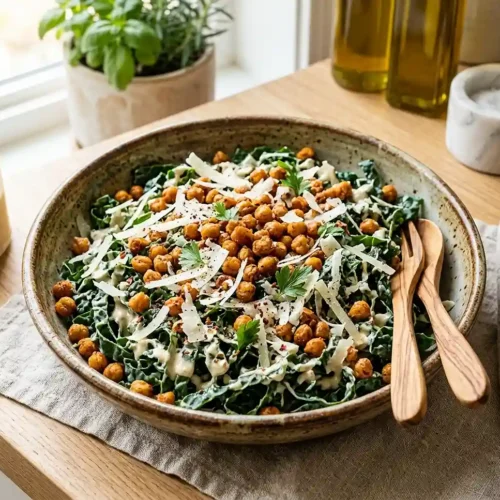 Tahini Kale Chickpea Salad