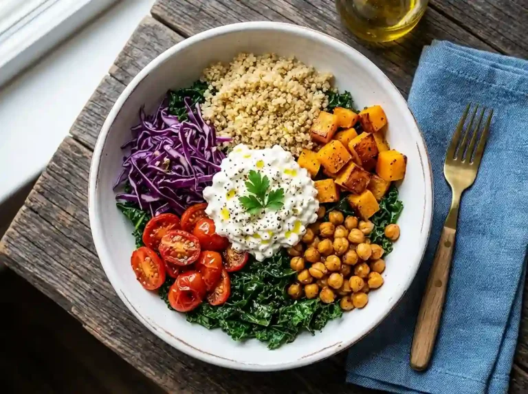 Veggie and Cottage Cheese Grain Bowl