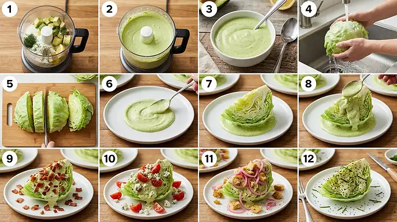Wedge Salad with Avocado Ranch