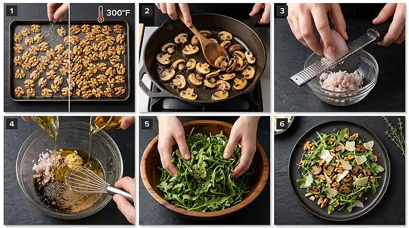 Mushroom and Arugula Salad 3 gourmet
