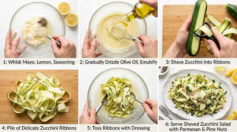 Shaved Zucchini Parmesan Ribbon Salad 3 light italian