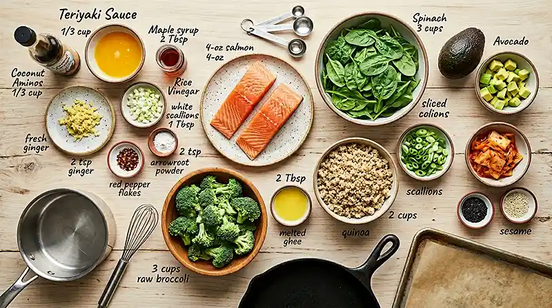 Teriyaki Salmon Broccoli Bowl 2 teriyaki salmon