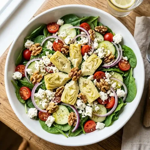 Artichoke Heart Spinach Salad 5 Artichoke Heart Spinach Salad