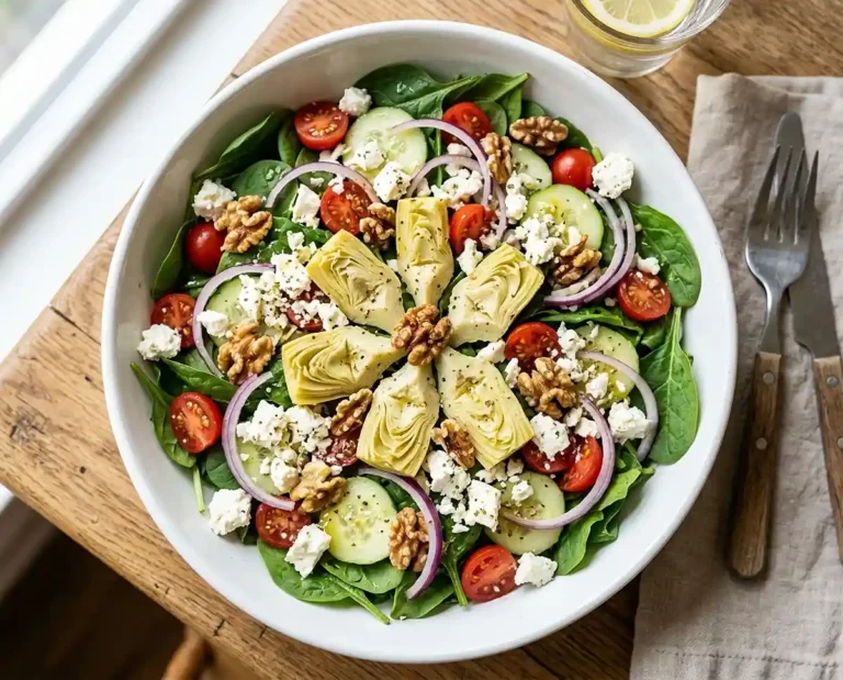 Artichoke Heart Spinach Salad