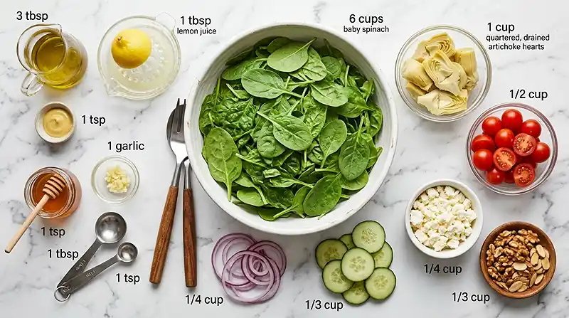 Artichoke Heart Spinach Salad 2 Artichoke Spinach Salad
