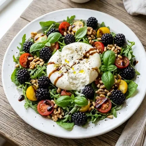 Blackberry Burrata Basil Salad
