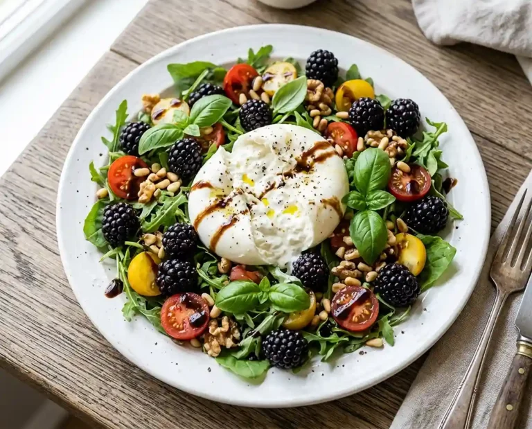 Blackberry Burrata Basil Salad