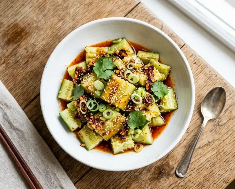 Chili Crisp Smashed Cucumber Salad