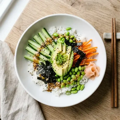 Cucumber Avocado Sushi Salad