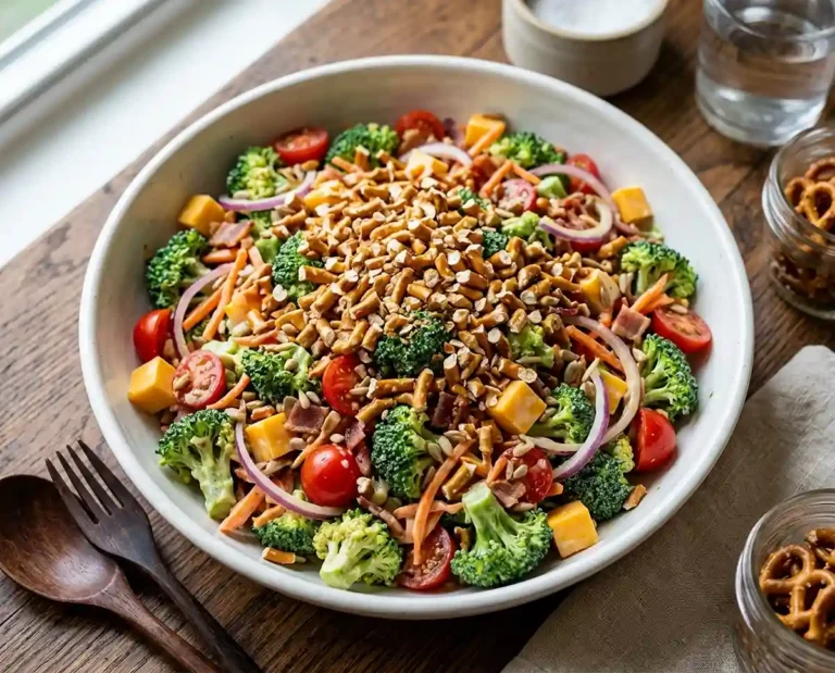 Honey Mustard Pretzel Broccoli Salad