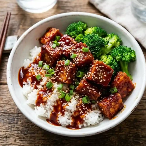 Korean Gochujang Tofu Rice Bowl