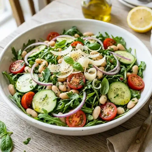 Lemony White Bean Arugula Summer Salad 5 Lemony White Bean Arugula Summer Salad