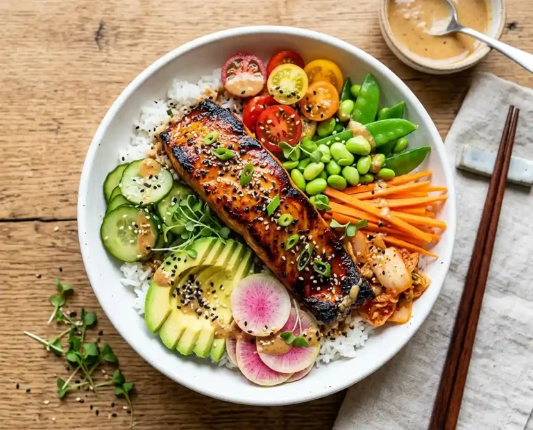 Miso Glazed Salmon Poke Bowl