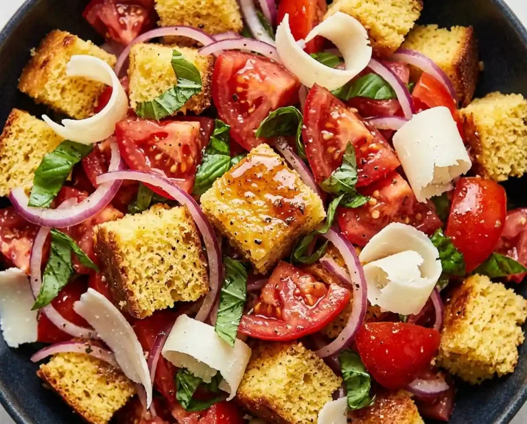 Parmesan Cornbread Tomato Salad