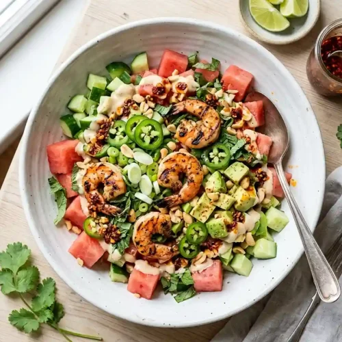 Watermelon Tajin Shrimp Salad 5 Watermelon Tajin Shrimp Salad