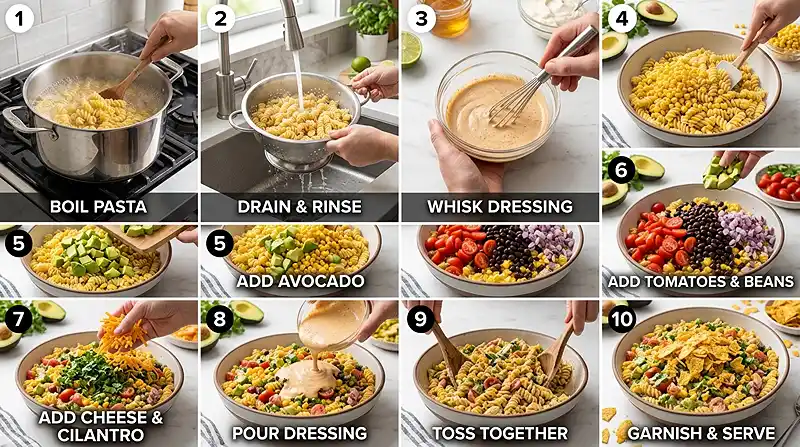 Avocado Corn Taco Pasta Salad 3 avocado corn salad
