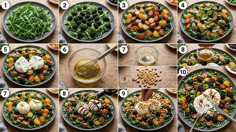berry basil salad