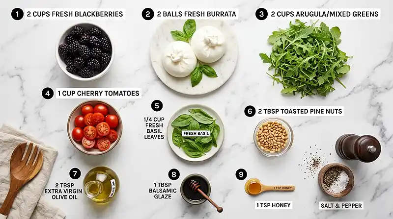 blackberry burrata salad