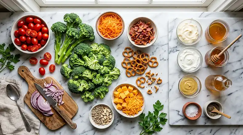 Honey Mustard Pretzel Broccoli Salad 2 broccoli salad recipe