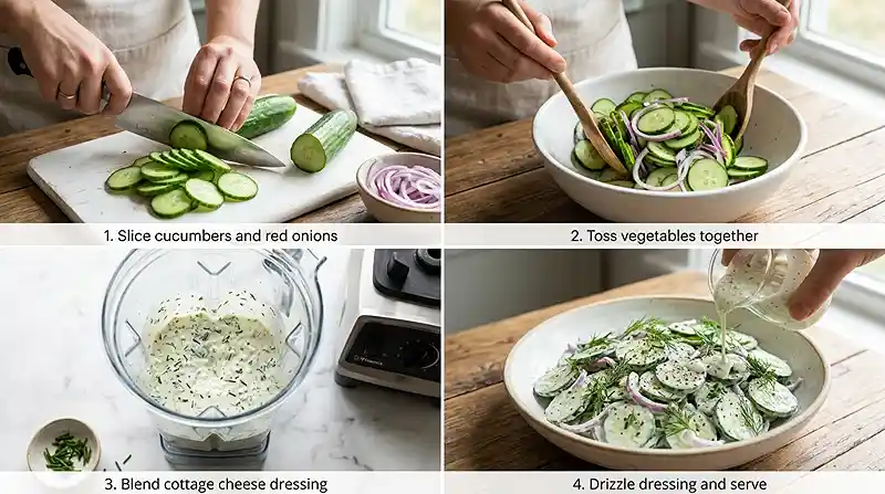Cottage Cheese Cucumber Crunch Salad 3 cucumber crunch salad