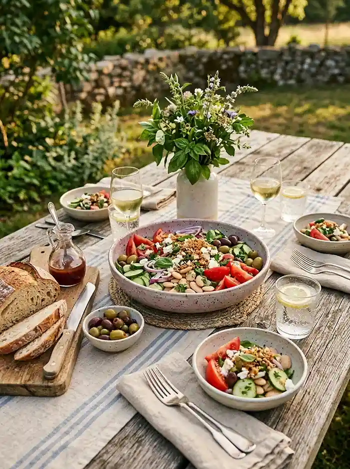 Tomato Butter Bean Crunch Salad 4 dense bean lunch
