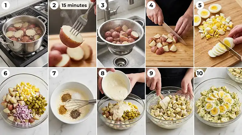 Dill Pickle Potato Egg Salad 3 egg potato salad