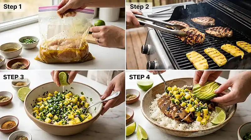 Pineapple Jalapeno Chicken Rice Salad 3 jalapeno rice salad