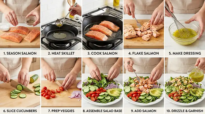 Lemon Dill Salmon Cucumber Salad 3 lemon dill salad