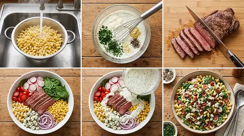 Steakhouse Wedge Pasta Salad 3 steakhouse salad recipe