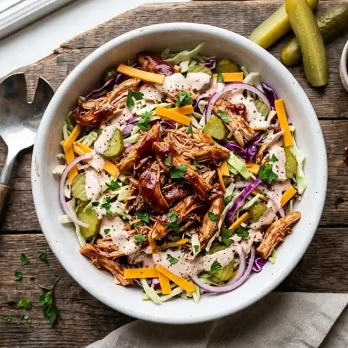 BBQ Chicken Pickle Slaw Salad 5 BBQ Chicken Pickle Slaw Salad