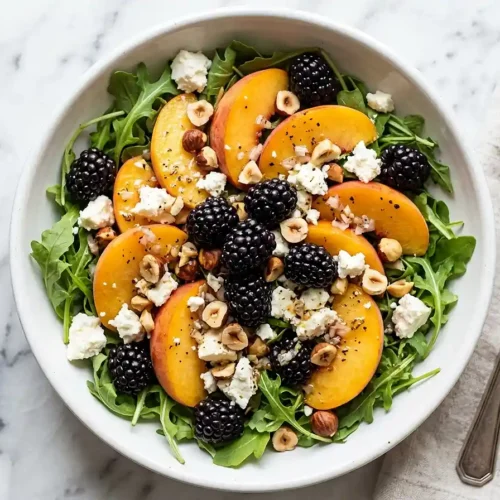 Blackberry Peach Arugula Salad 5 Blackberry Peach Arugula Salad