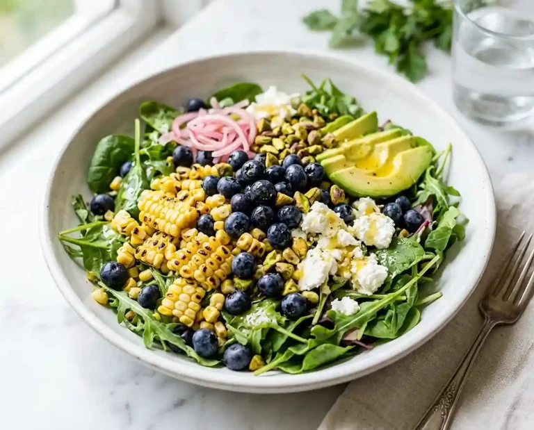 Blueberry Corn Goat Cheese Salad