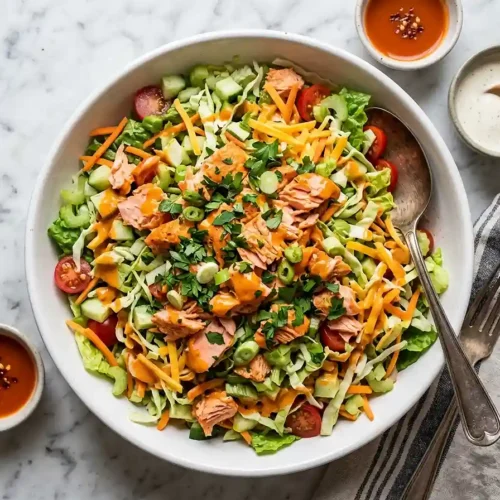 Buffalo Ranch Salmon Chopped Salad 5 Buffalo Ranch Salmon Chopped Salad