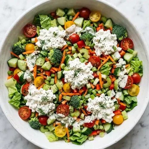 Cottage Cheese Ranch Chopped Veggie Salad 5 Cottage Cheese Ranch Chopped Veggie Salad