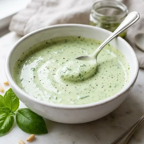 Creamy Basil Pesto Yogurt Dressing 5 Creamy Basil Pesto Yogurt Dressing
