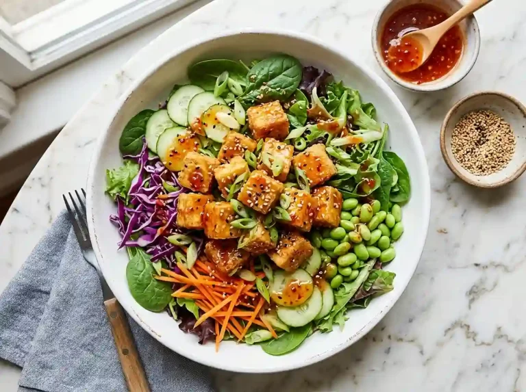 Crispy Tofu Sweet Chili Salad