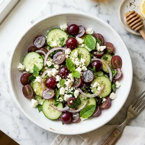 Cucumber Grape Feta Salad 5 Cucumber Grape Feta Salad