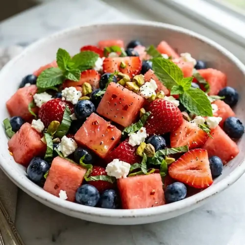 Firecracker Watermelon Berry Feta Salad 5 Firecracker Watermelon Berry Feta Salad