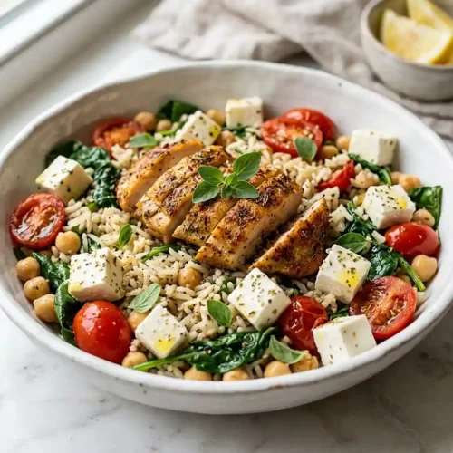 Greek Lemon Chicken Rice Salad 5 Greek Lemon Chicken Rice Salad