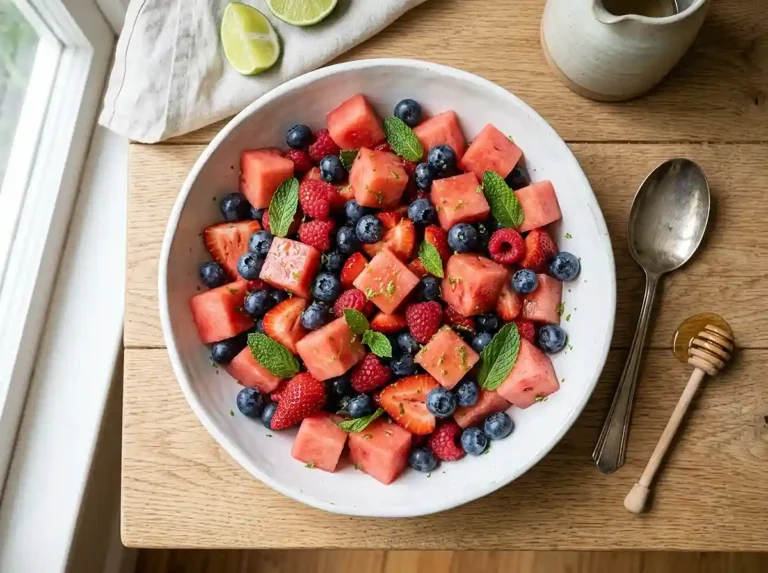 Honey Lime Melon Berry Salad
