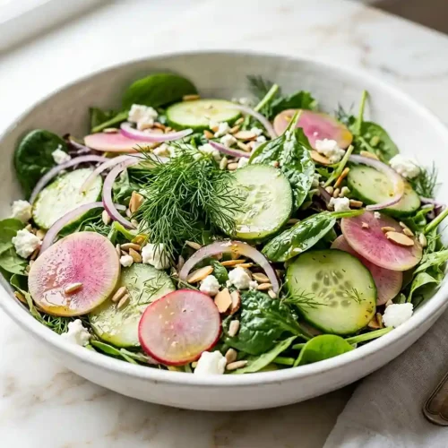 Lemon Dill Cucumber Greens Salad 5 Lemon Dill Cucumber Greens Salad