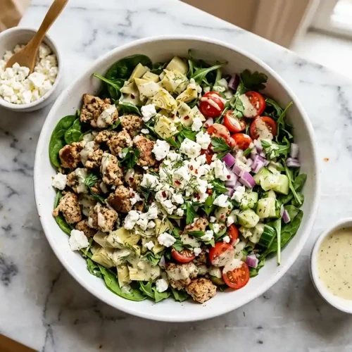 Mediterranean Turkey Feta Salad 5 Mediterranean Turkey Feta Salad