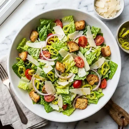 Parmesan Pepperoncini Romaine Salad 5 Parmesan Pepperoncini Romaine Salad