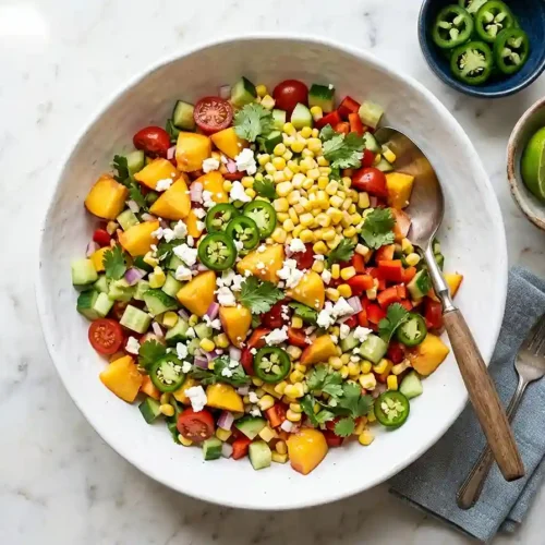 Peach Corn Jalapeno Chopped Salad 5 Peach Corn Jalapeno Chopped Salad